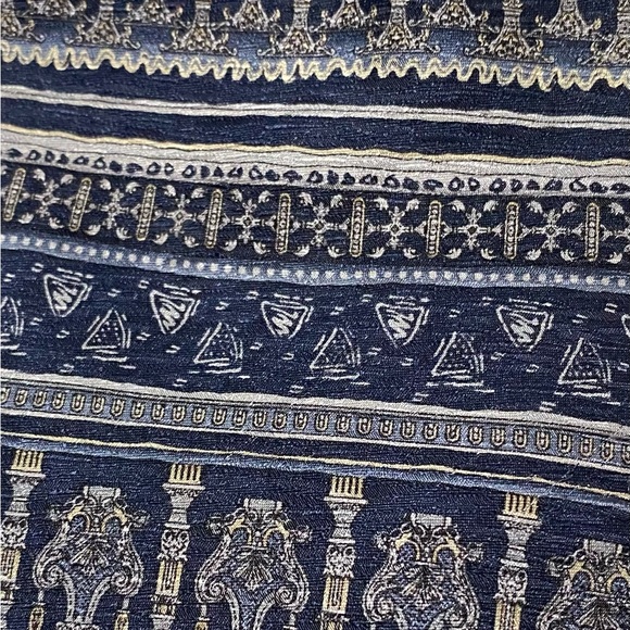 Tesoro Rosso Uomo Moda 100% Silk Navy Gray Silver Men's Tie 60" Architecture - Picture 2 of 5